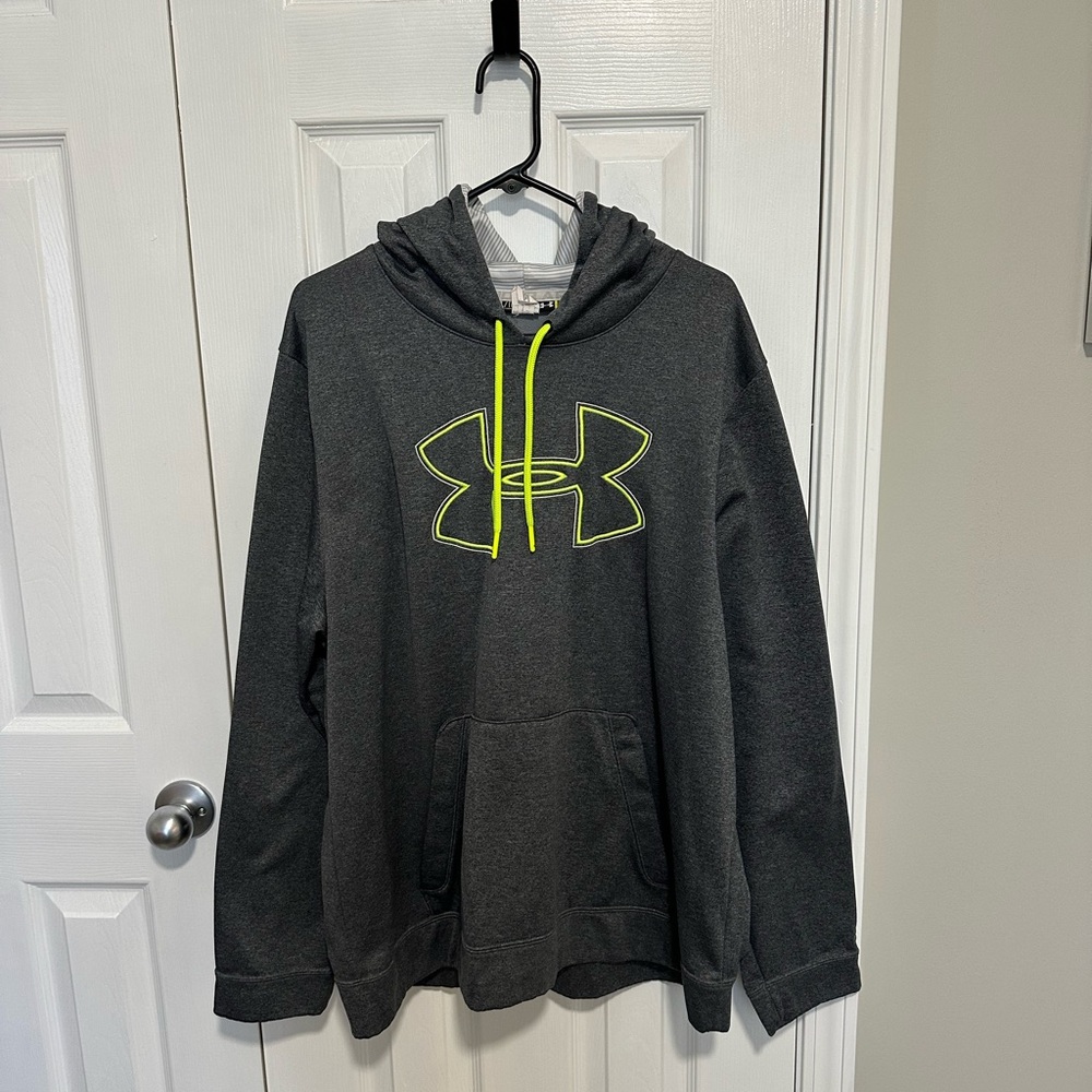 Under Armour Charcoal Hoodie with Bright Yellow Details